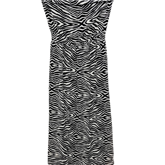 No Strings Attached Black & White Zebra Dress Sz M - Picture 3 of 4